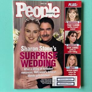 Sharon Stone Phil Bronstein People Magazine March 2 1998 Address Label Attached